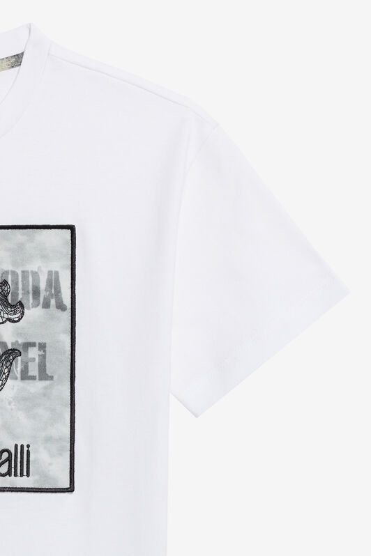 JU T-shirt Bianca Con Monogram RC OPTICAL WHITE WJT61G-JD001
