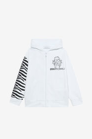 JU Sudadera Con Estampado Cebra Y Logotipo Blanco UJT68B-CF050