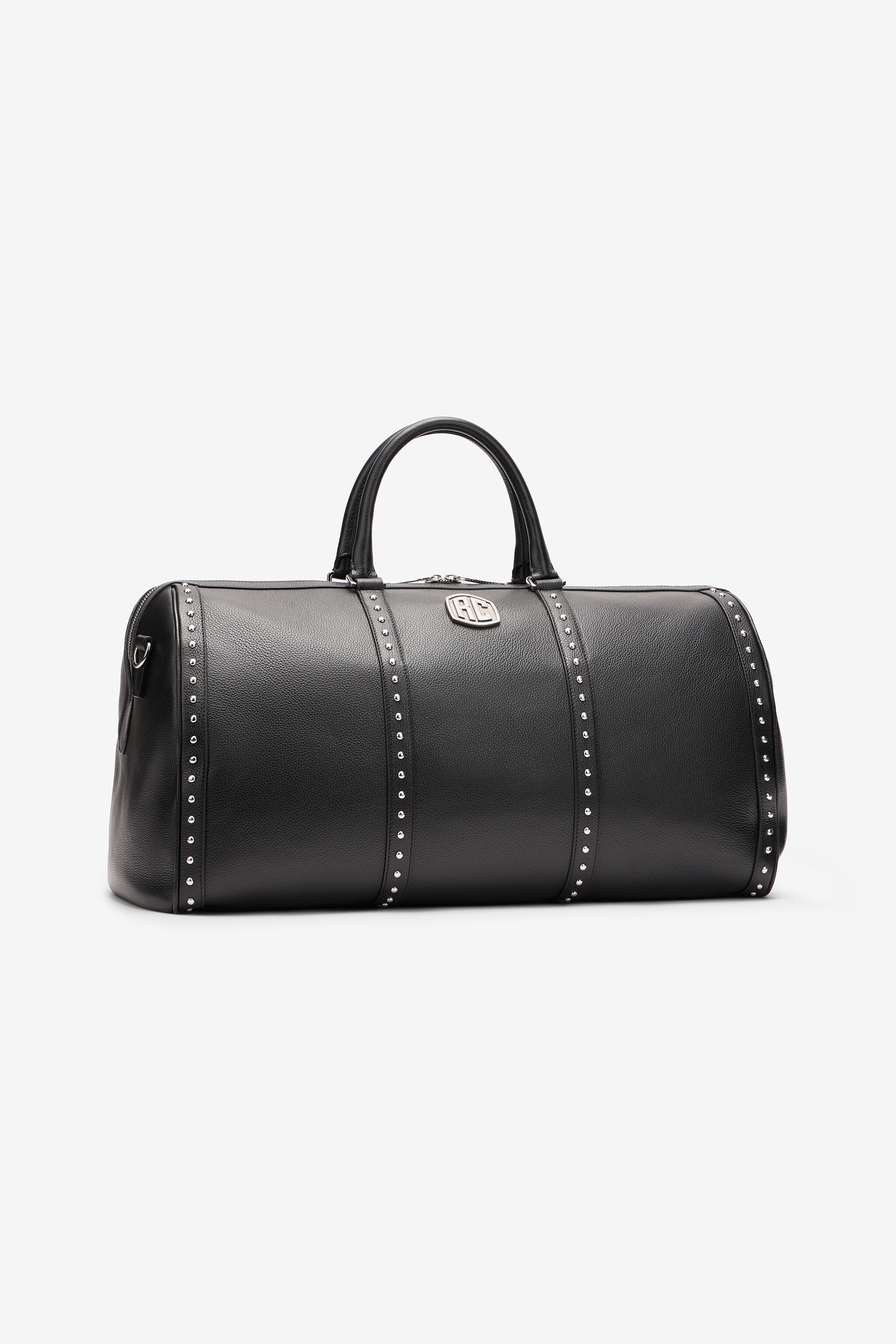 RC Bolso De Viaje De Piel Abatanada Negro VRB009-PZB05