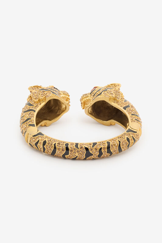 RC Pulsera rígida con cabezas de tigre Oro UKG009-AM061