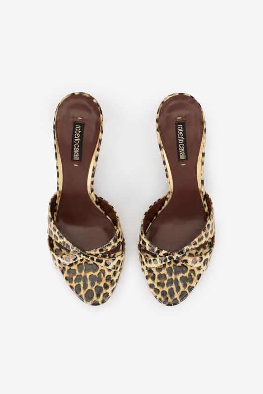 RC Sandaletten aus Leder mit Leopardenprint NATURAL WKS010-PZS02