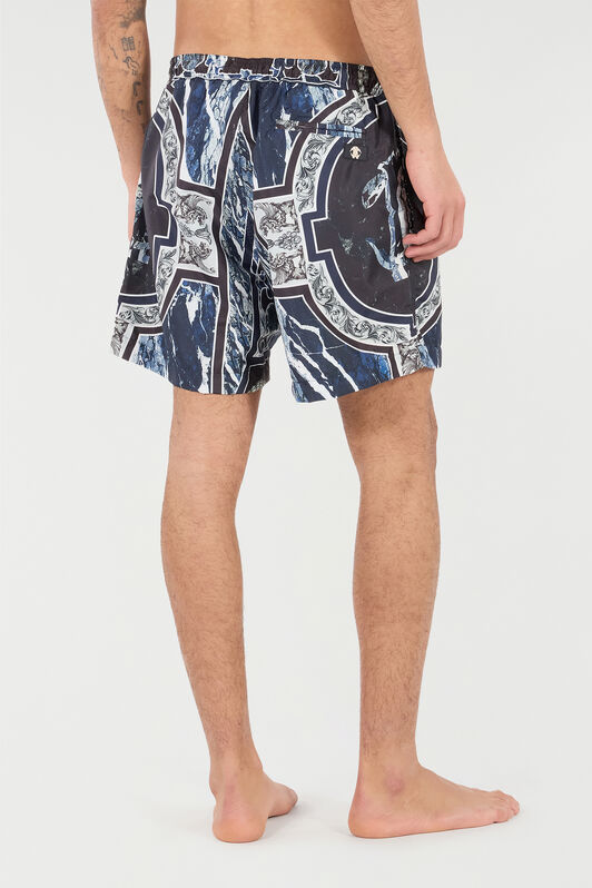 RC Short De Bain À Imprimé Marble Et Fang Bleu foncé URH00A-5RN65