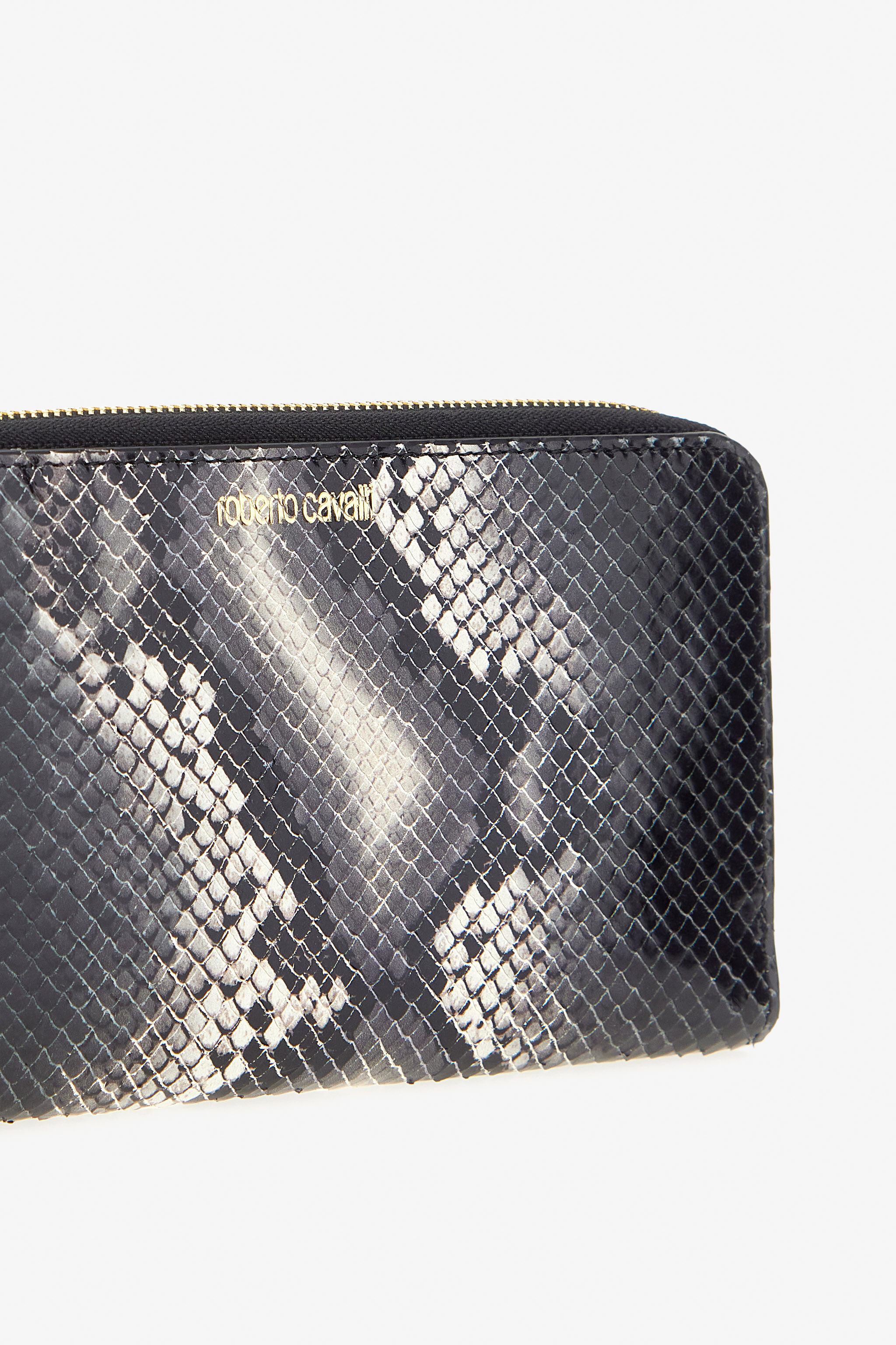 RC Cartera de piel estampada con logotipo Negro TKA006-PZ02S