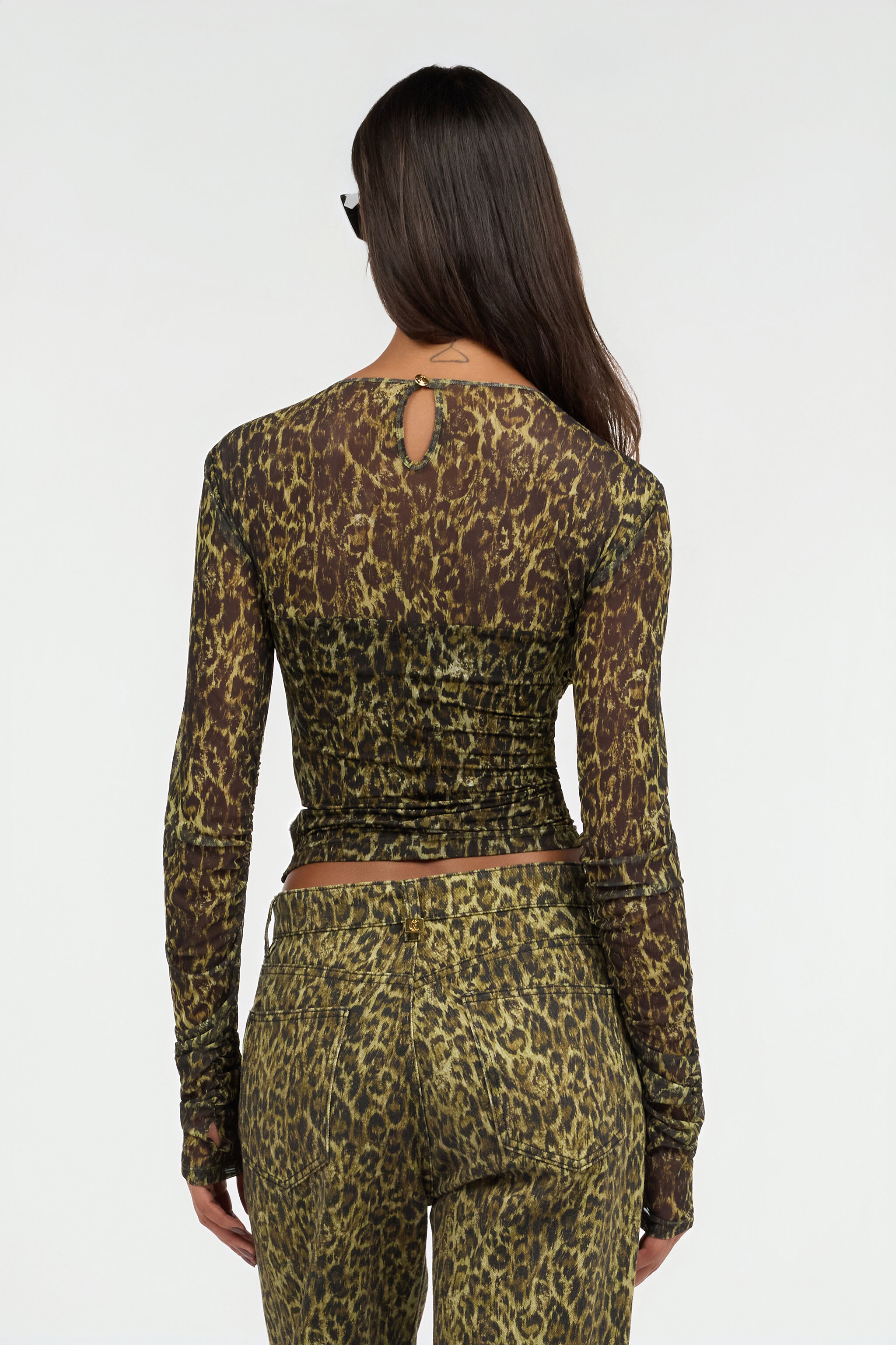 JC T-Shirt mit Leoparden-Print VERDE 185 VFT214-VF337