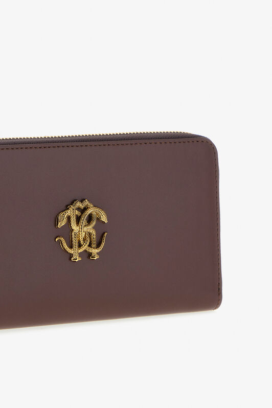 RC Wallet with Monogram RC and zip Marron foncé SKA001-PZ172