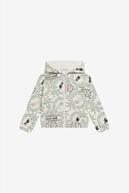 JU Maiolica Print Hooded Sweatshirt IVORY/LIGHT BLUE UJT692-5OO42
