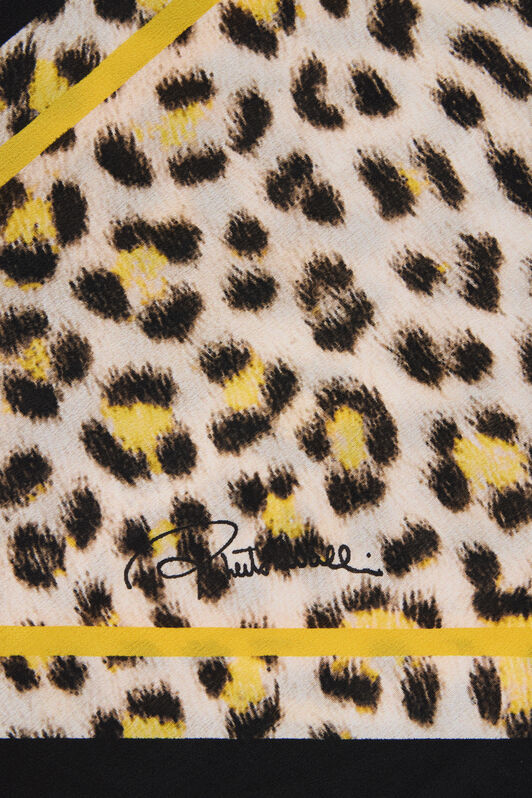 RC Seidentuch mit Pop-Jaguar-Print YELLOW/BLACK WQI005-SQR30
