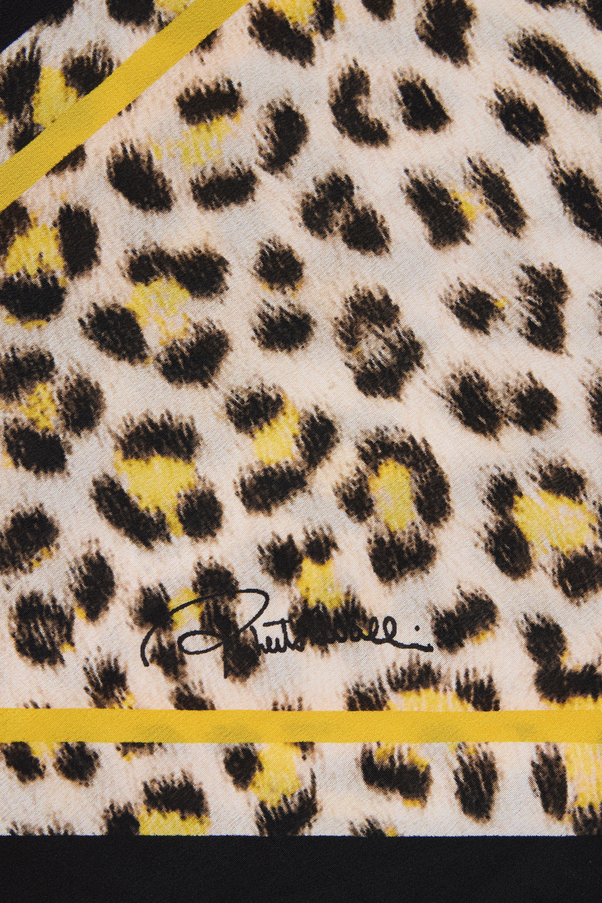 RC Seidentuch mit Pop-Jaguar-Print YELLOW/BLACK WQI005-SQR30
