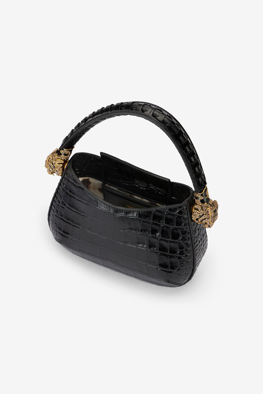 RC Bolso hobo Roar mediano con joya de tigres Negro TWB002-PZ975