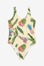 JU Costume intero con stampa Tropicana YELLOW WJT00C-HVR12