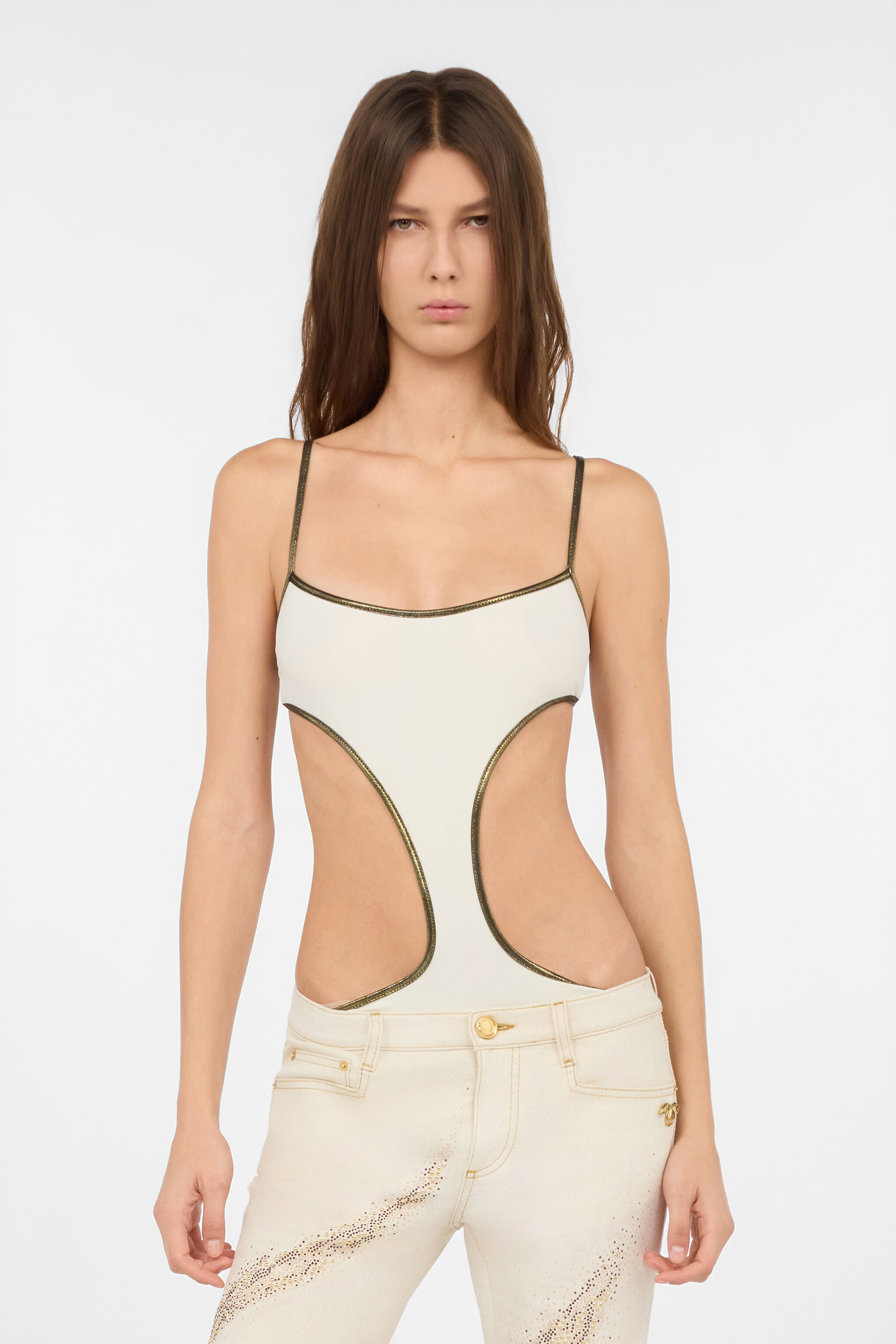 RC Costume Intero Marrone Con Cut-out IVORY WWW007-LL030