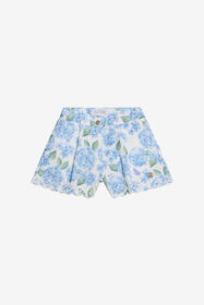 JU Shorts In Cotone Stampa Plumago WHITE/BLUE WJT23H-7MR13
