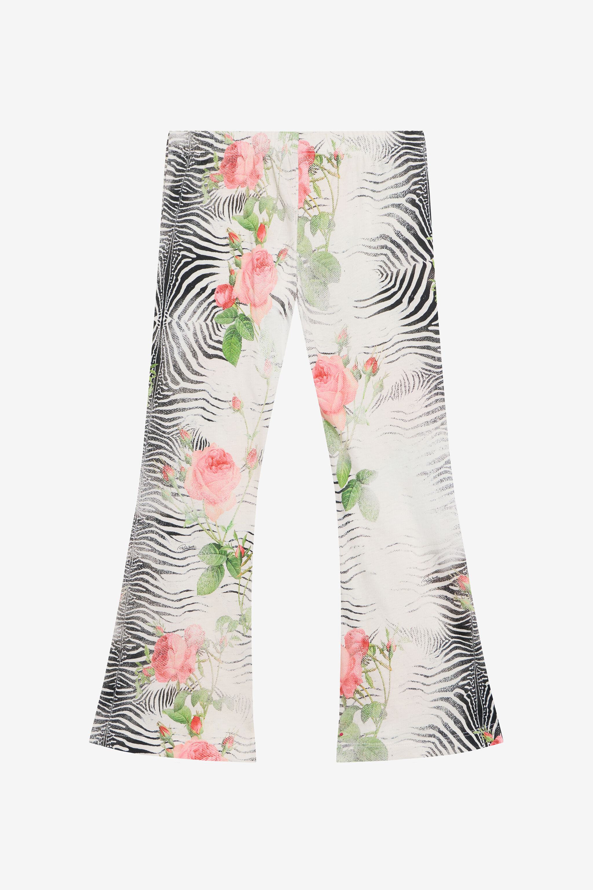 JU Hose mit Zebra Rose-Print MULTICOLOR ZEBRA ROS UJT23B-JFO47