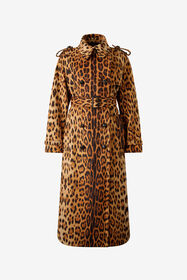 RC Long Trench Coat With Jaguar Skin Print Brown VKT503-HEP73