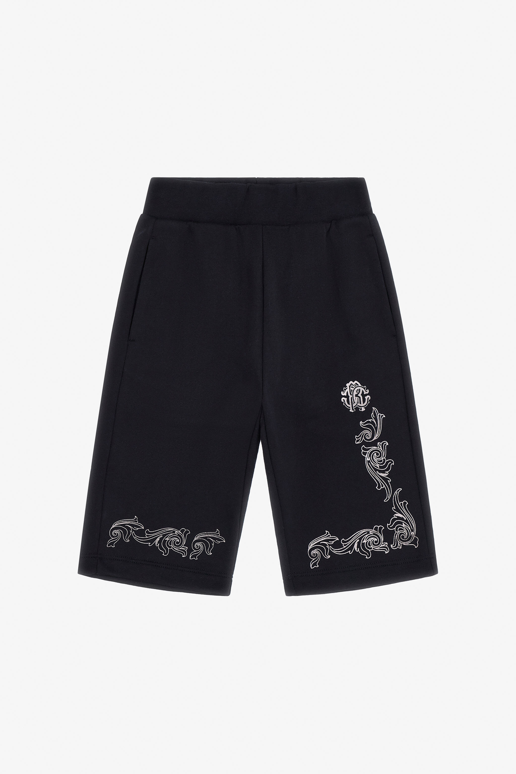 JU Pantalones de Chándal de Algodón con Estampado de Logo Negro TJT20S-CF050