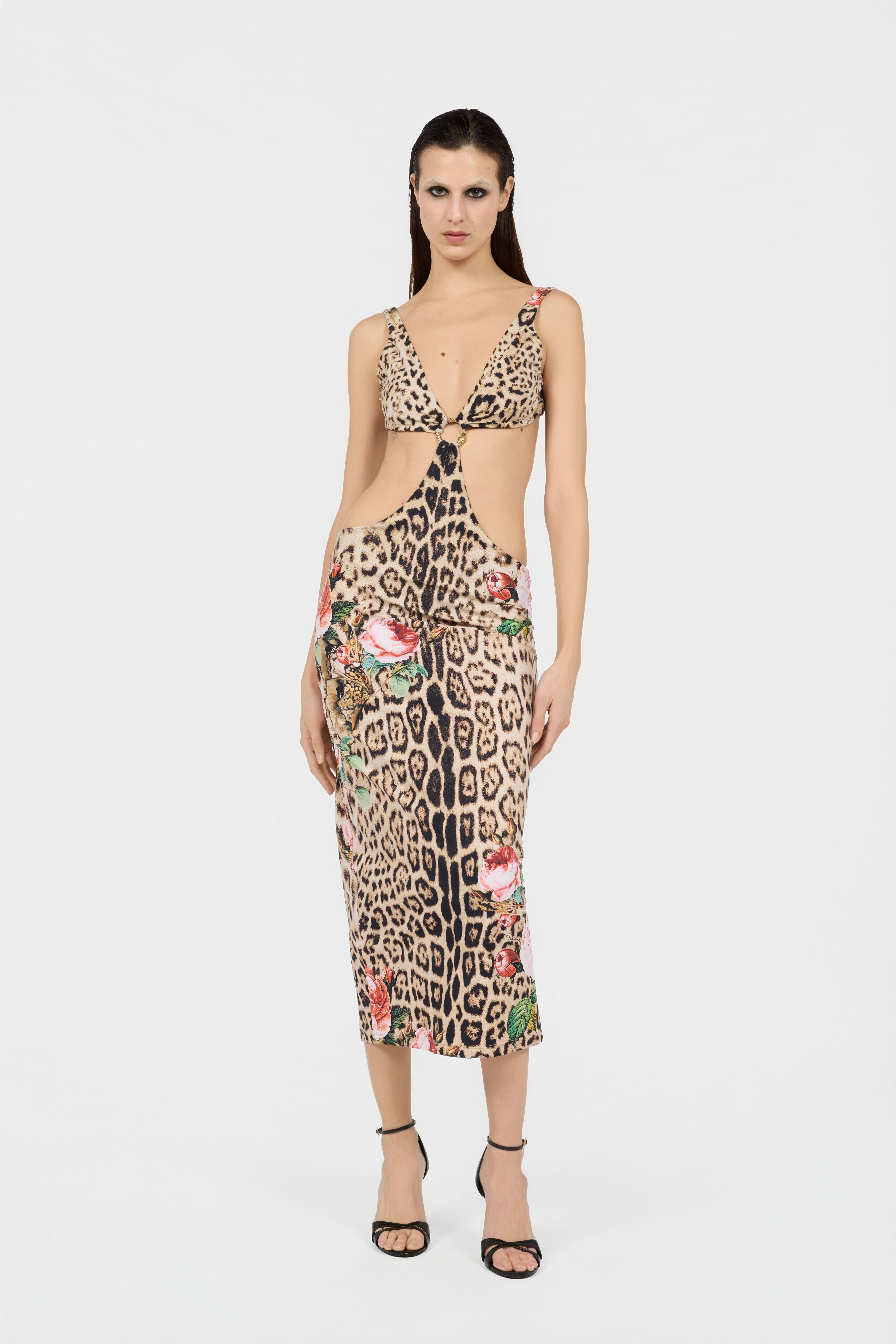 RC Vestido de Playa con Estampado Jaguar Roses NATURAL XQW036-HVT24