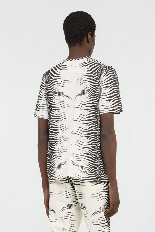 RC T-Shirt Mit Zebra-Print WHITE/BLACK ZEBRA SOT60L-JD020
