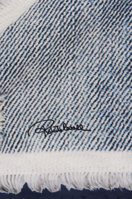 RC Pañuelo de seda con estampado patchwork denim DARK BLUE WQI005-SQR71
