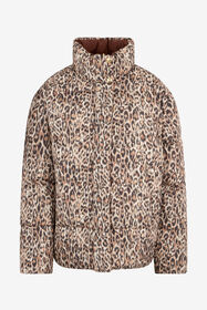 JC Reversible Leopard Print Puffer Jacket BEIGE VFT312-VF462