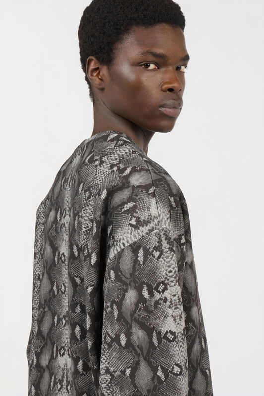 RC Sweatshirt Mit Python-Print PYTHON DARK GREY SOT66I-CF050