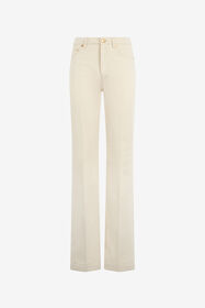 RC Cotton Denim Bootcut Trousers WHITE/GOLD WKJ221-VT004