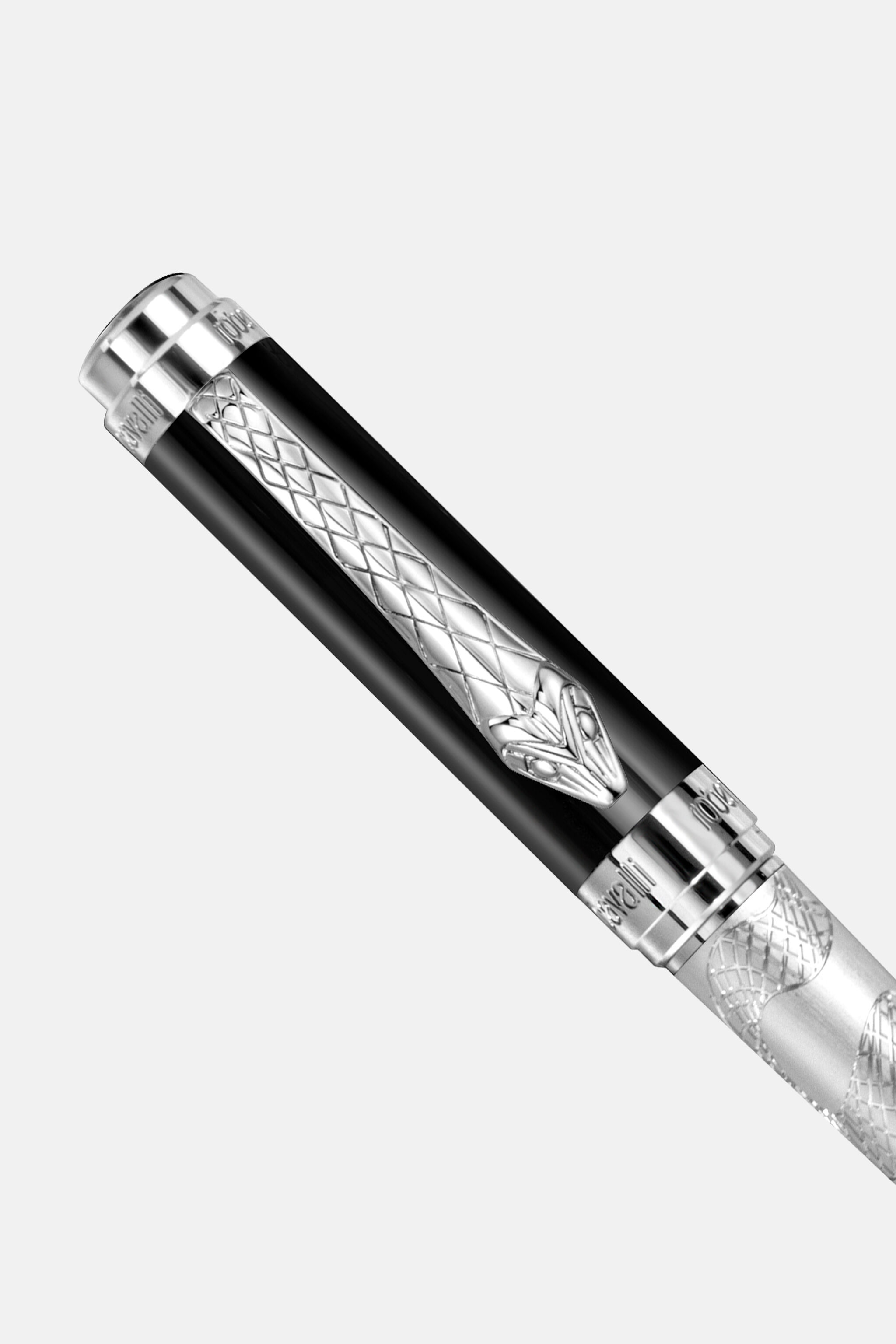 RC Roberto Cavalli Serpentine Ballpoint Pen SILVER BLACK VALG01-IG257