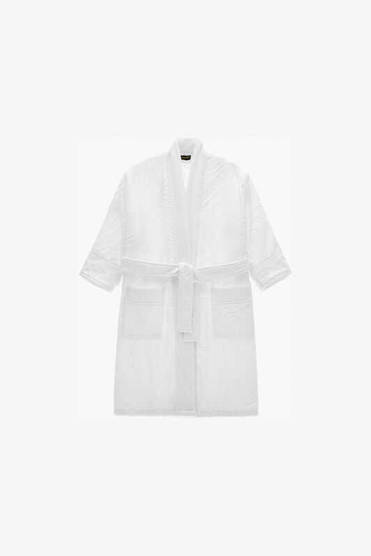 HO Crystal Snakes terry cotton bathrobe. Blanco RALM39-IM039