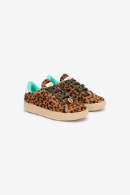 RC Zapatillas con estampado piel de jaguar Marrón UKS034-PZ576