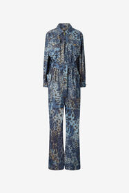 RC Jumpsuit With Leopard Print BLU/MARRONE VQJ155-VT010