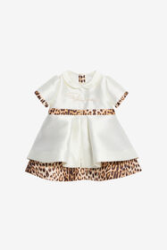 JU Silk dress with print MILKY WHITE VJT100-RDJ01