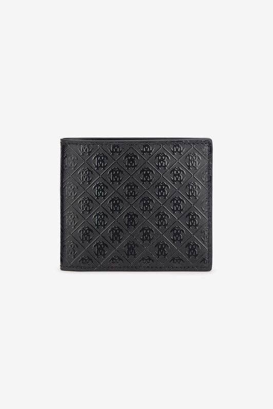 RC Cartera De Dos Pliegues Con Monograma Mirror Snake Negro VRA008-PZS76