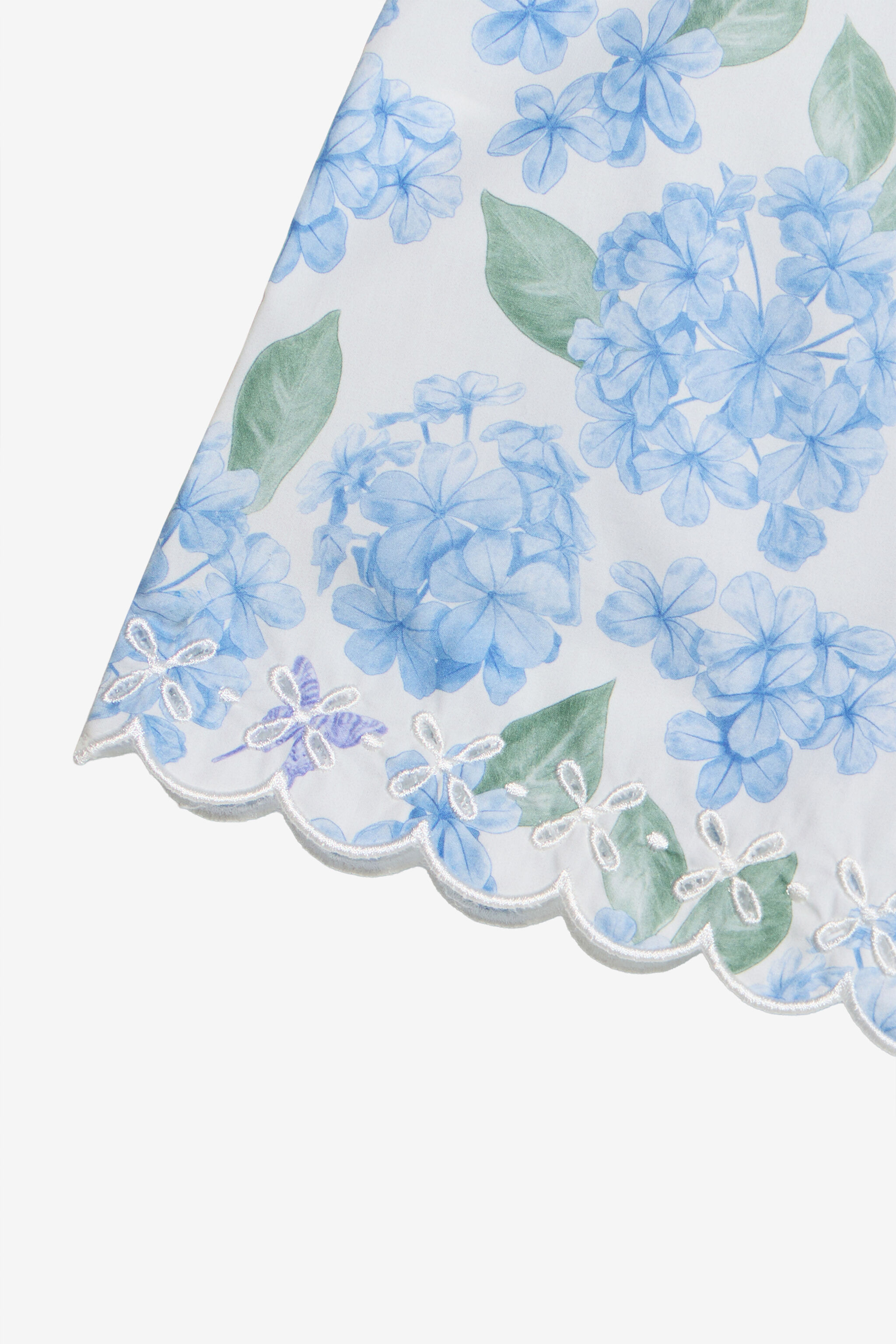 JU Shorts aus Baumwolle mit Plumago-Print WHITE/BLUE WJT23H-7MR13