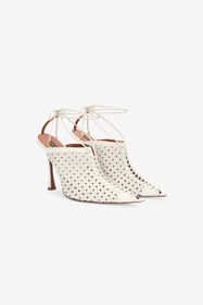 RC Lace-Up And Openwork Mules White UWS008-PZE16