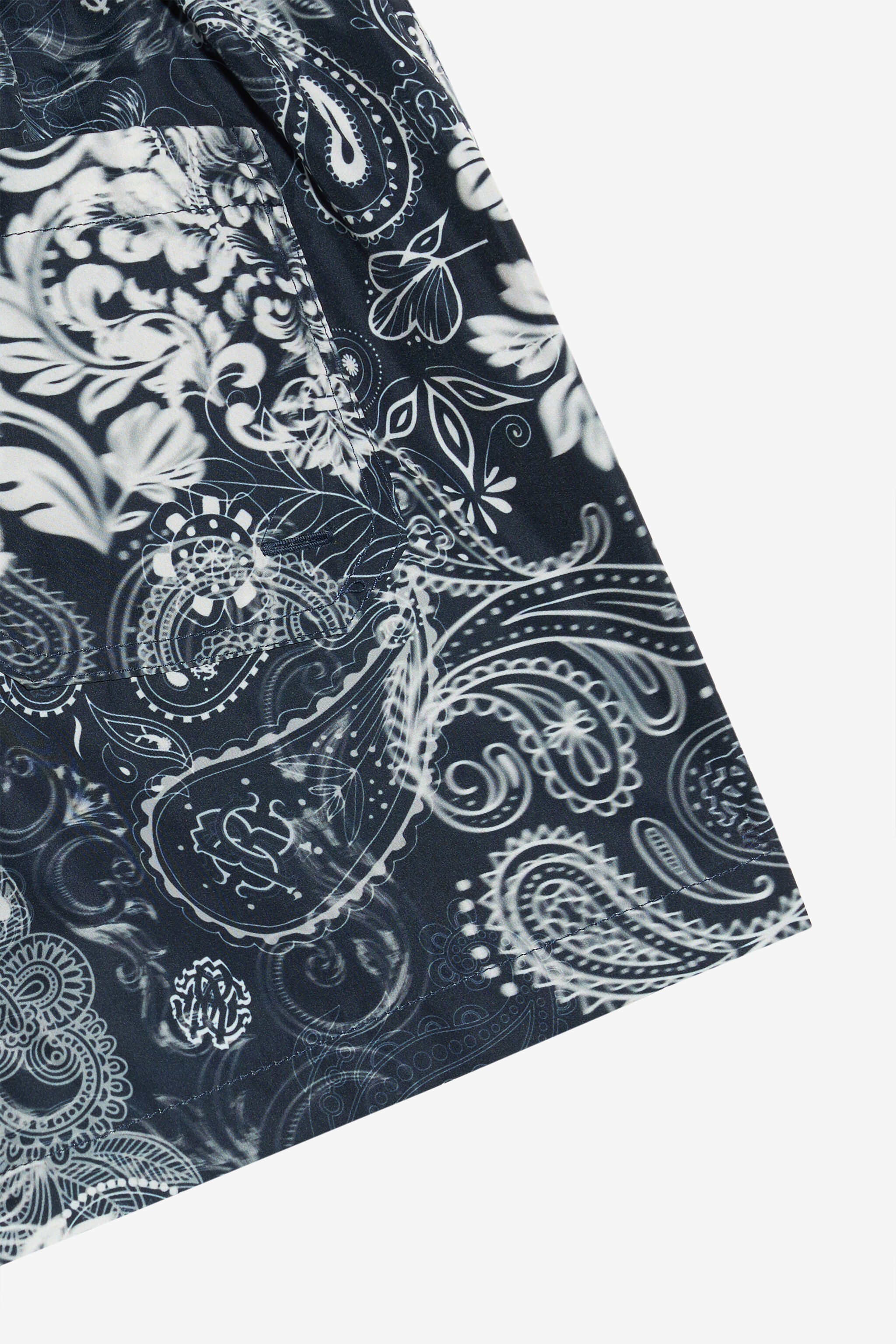 JU Badeboxer mit Paisley-Print CAMOU BLACK WJH00B-5RR15