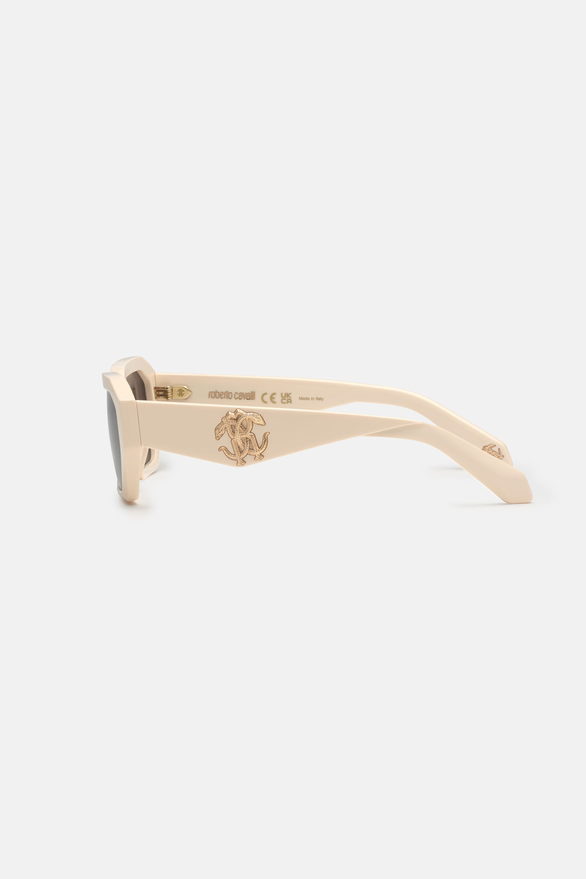 RC Sunglasses with wide rectangular front and fangs Marrón claro ALD031-ID194