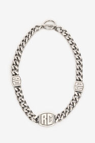 RC Chain Necklace With RC Monogram Silver VRG003-AM258