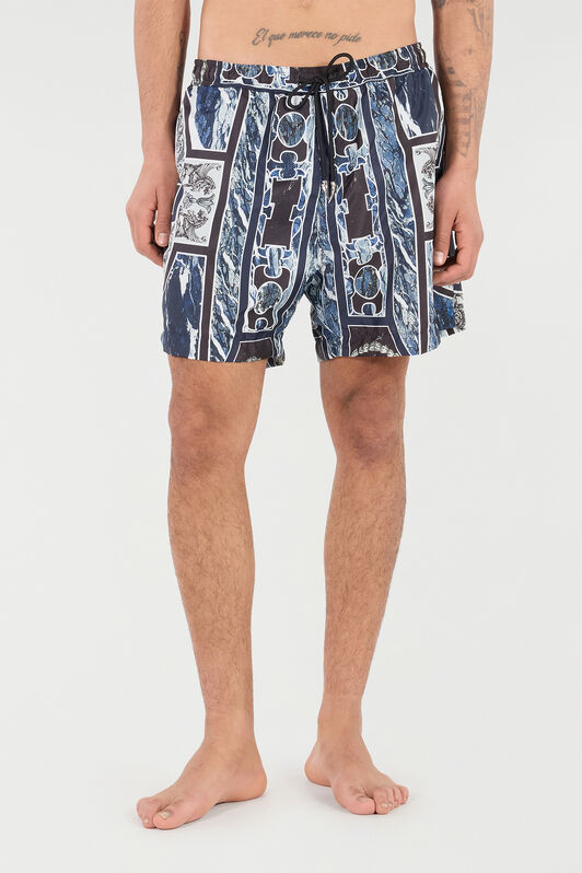 RC Short De Bain À Imprimé Marble Et Fang Bleu foncé URH00A-5RN65