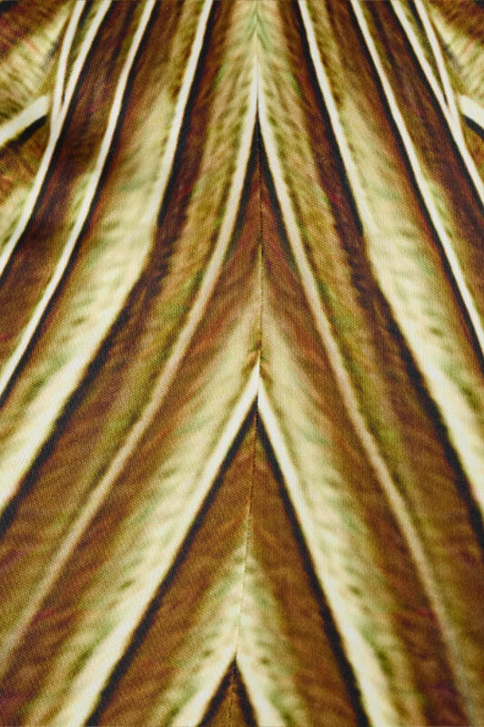 RC Extralanges Kleid mit  Iside Print NATURAL/GOLD WWT113-JRS34
