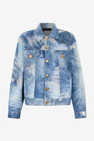 RC Denim Jacket with Patchwork Effect DARK BLUE WQJ420-DAR71