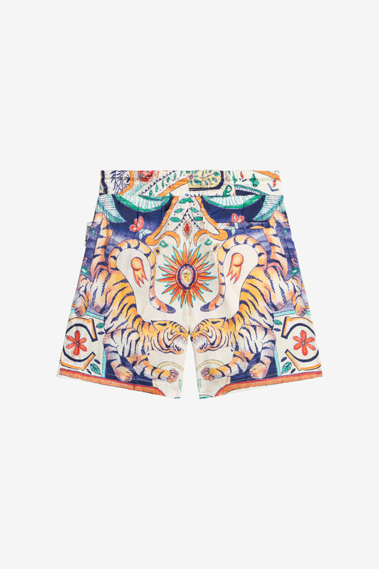 JC Shorts Tropical Garden Print INDIA DIGITAL WFT20D-6D007