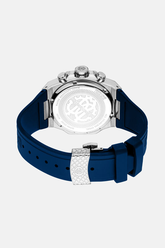 RC Uhr Für Herren Von Roberto Cavalli By Franck Muller SILVER DARK BLUE UALT07-IT536