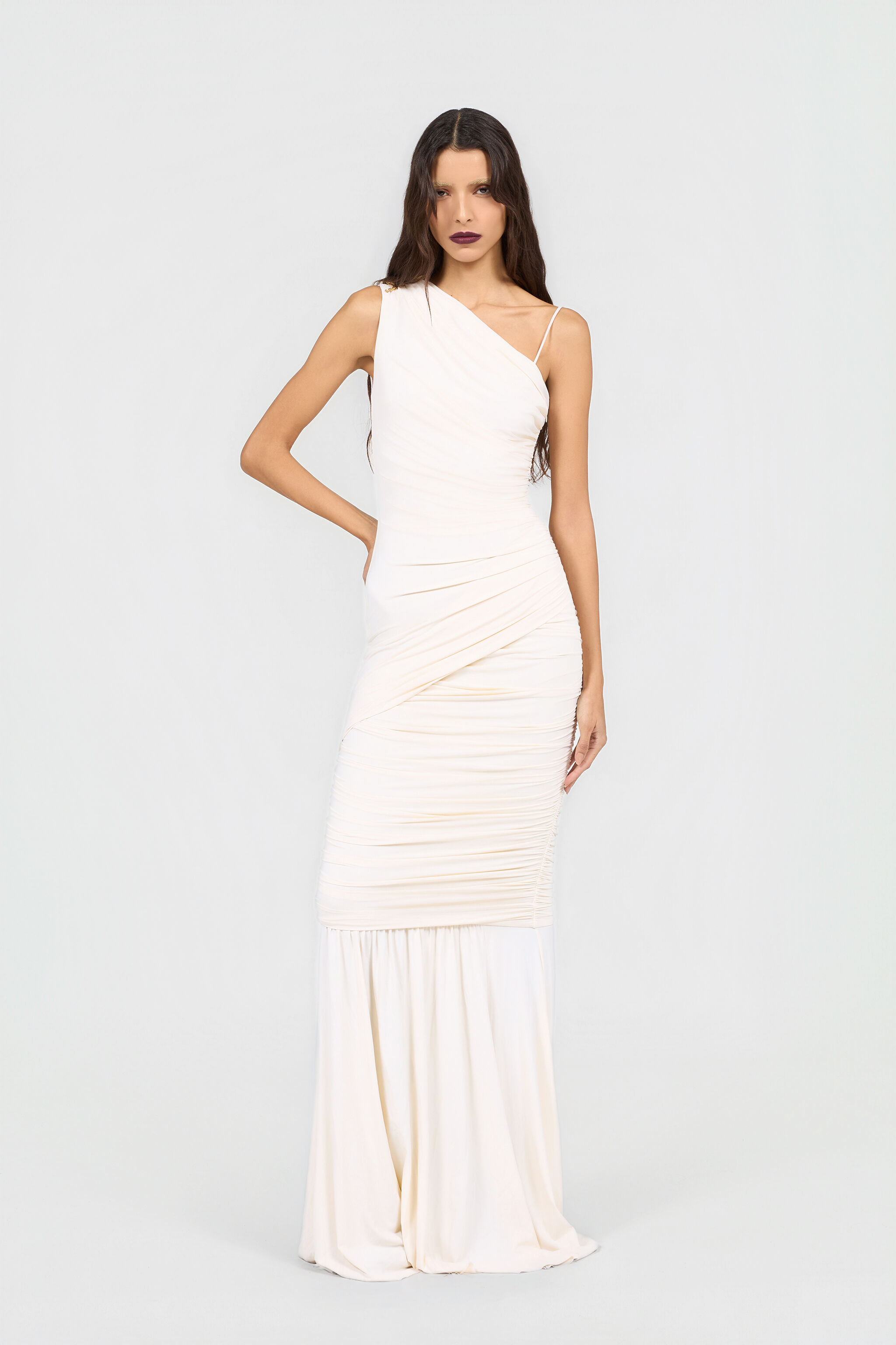 RC Serpentine Kleid Elfenbein IVORY XQT153-LL031