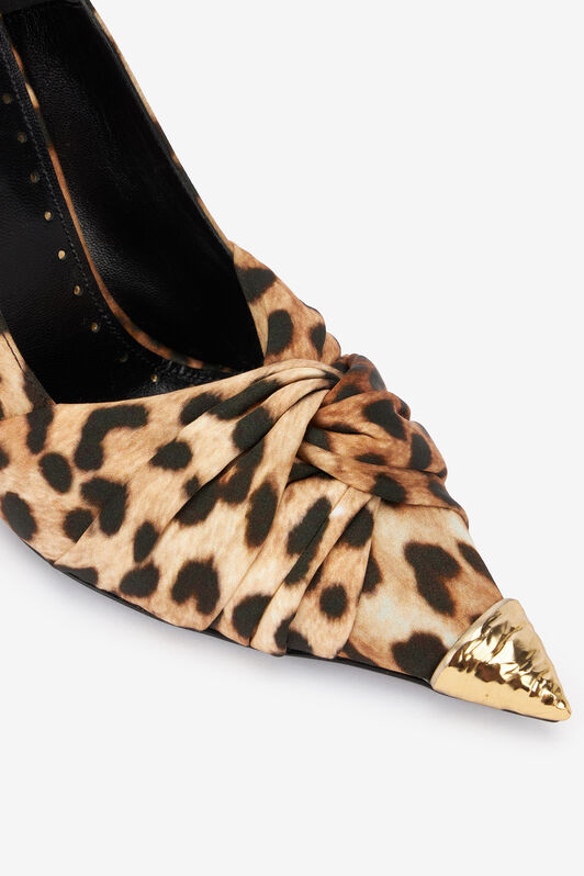 RC Le Pettegole Pump with Jaguar Skin print Light Brown SKS100-PZC26