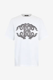 RC Snake-Print Cotton T-shirt WHITE WNT61H-JD022