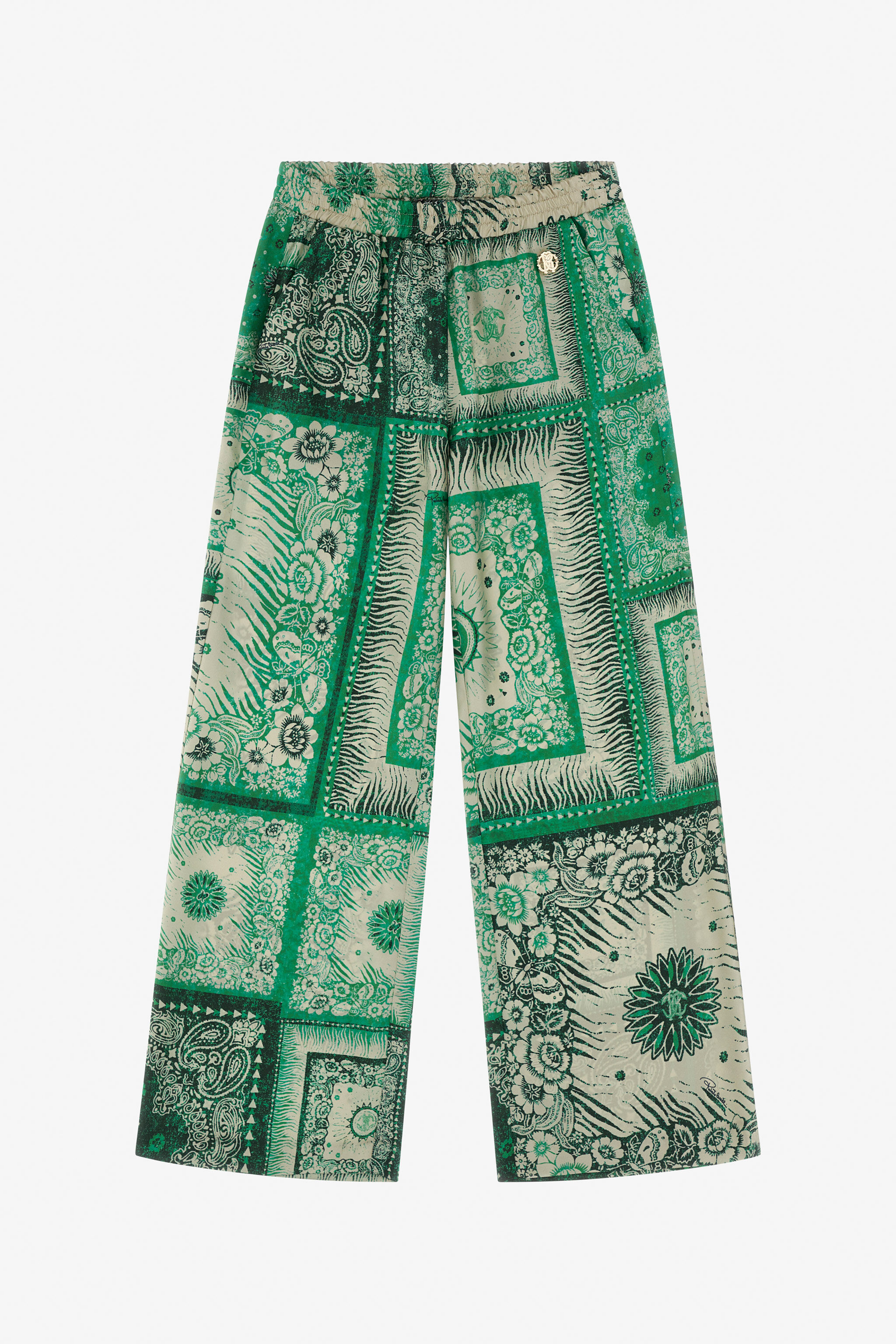 JU Pantalones con Estampado de Bandana Verde TJT22P-4QN16