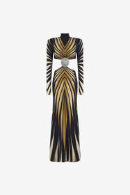 RC Vestido Maxi con Estampado Ray Of Gold Oro RWT103-LNI12