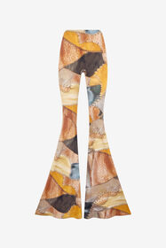 RC Patchwork Print Trousers BROWN XQT206-LNT29