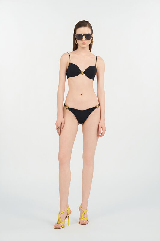 RC Top de bikini con detalle de logotipo BLACK WKW001-LL030