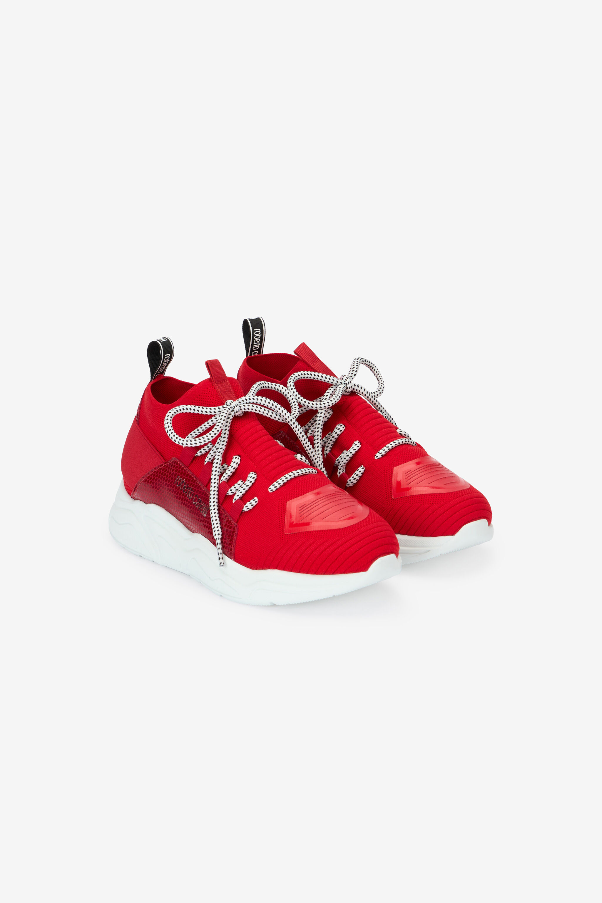 RC Zapatillas Con Apliques Efecto Serpiente Rojo POS01B-PZO06