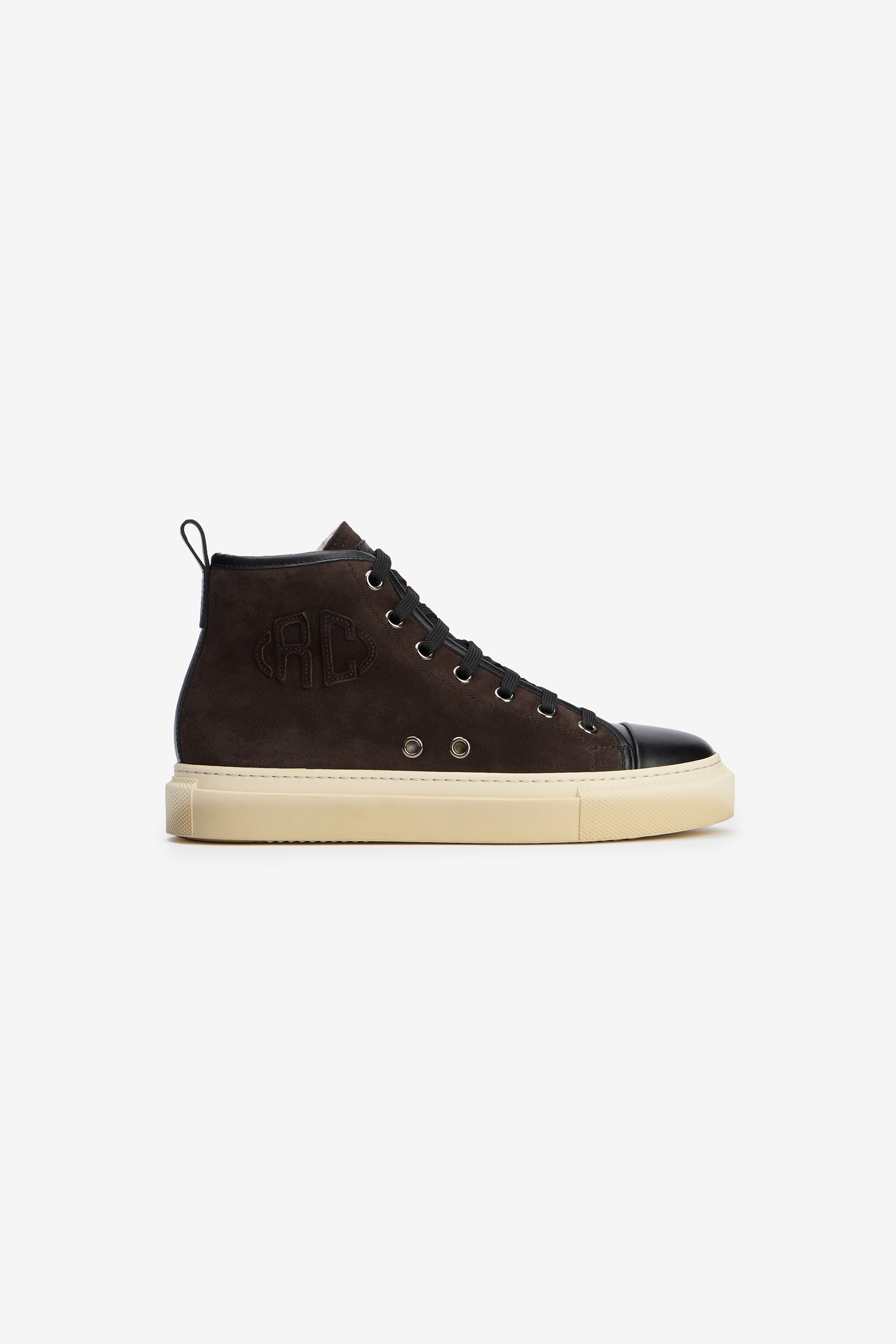 RC Hohe Sneakers in Schokoladenbraun mit Monogramm RC CHOCOLATE VRS019-PNM00